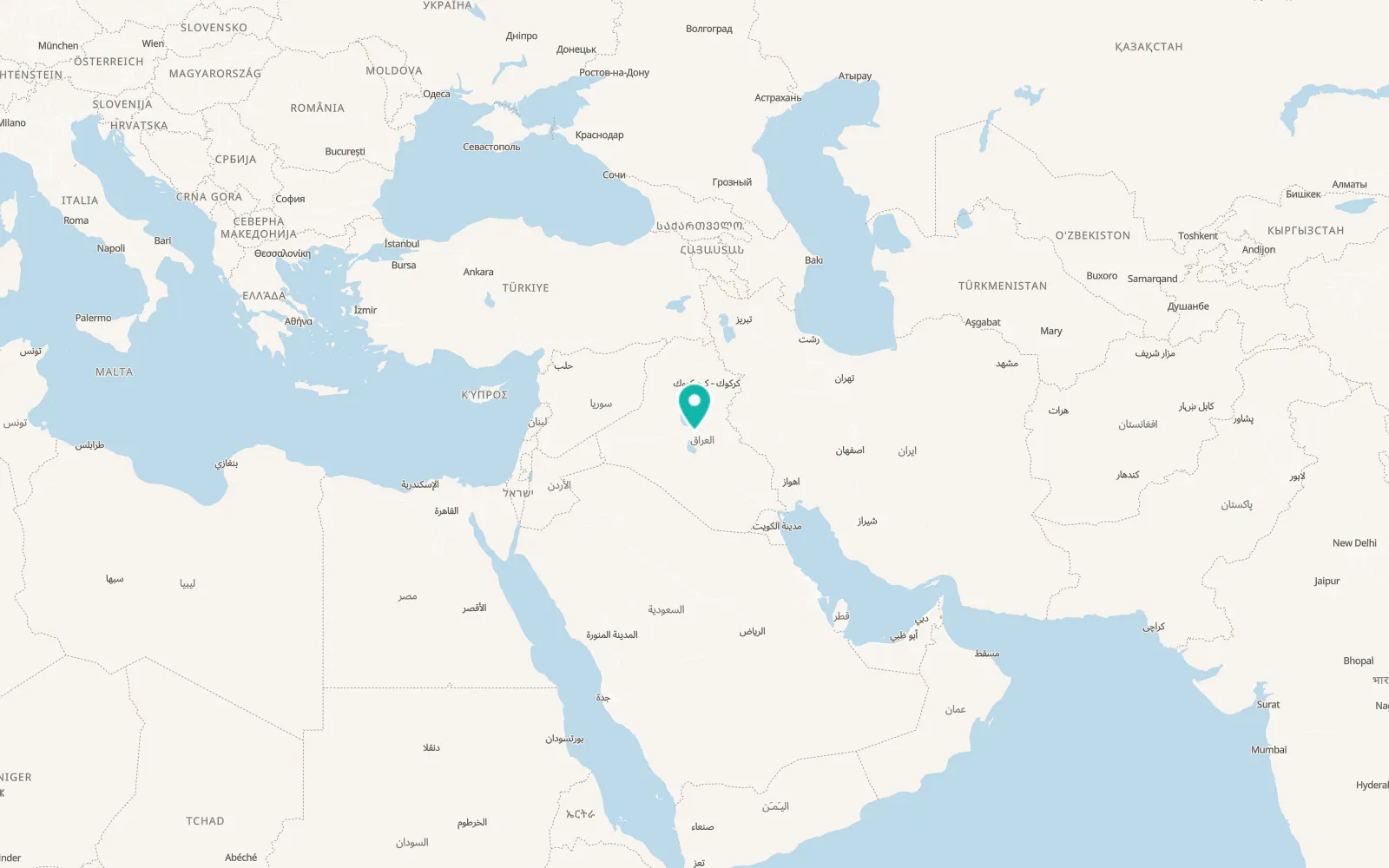 Map of Al Fallūjah
