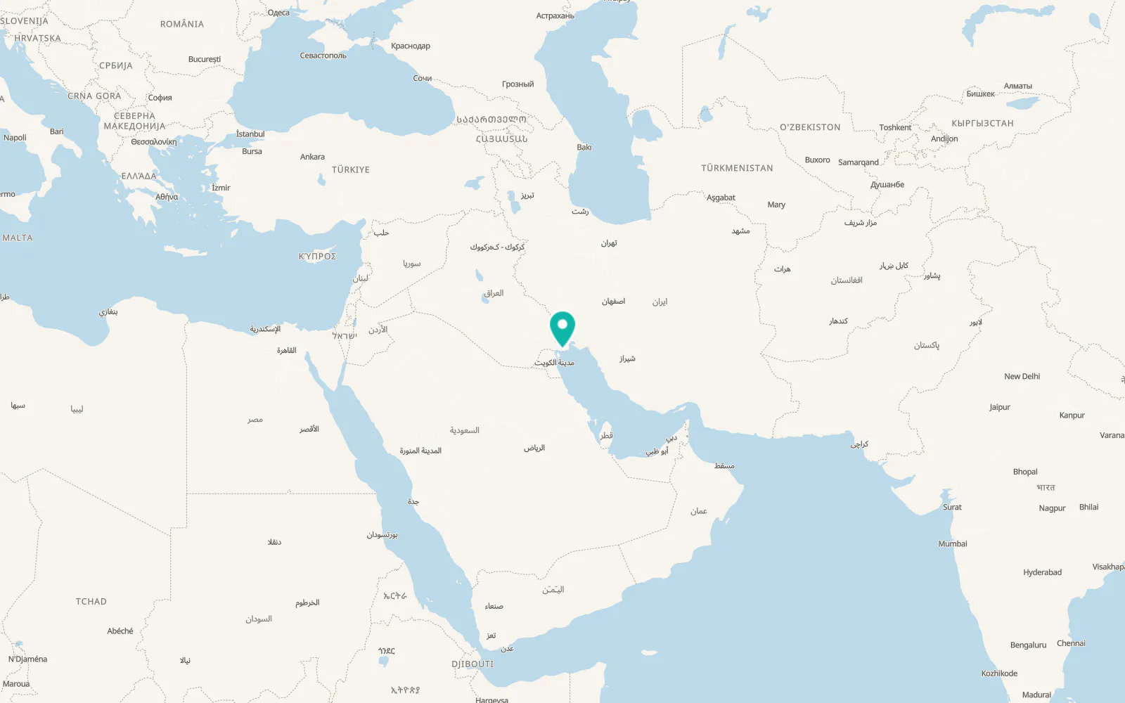 Map of Al Fāw