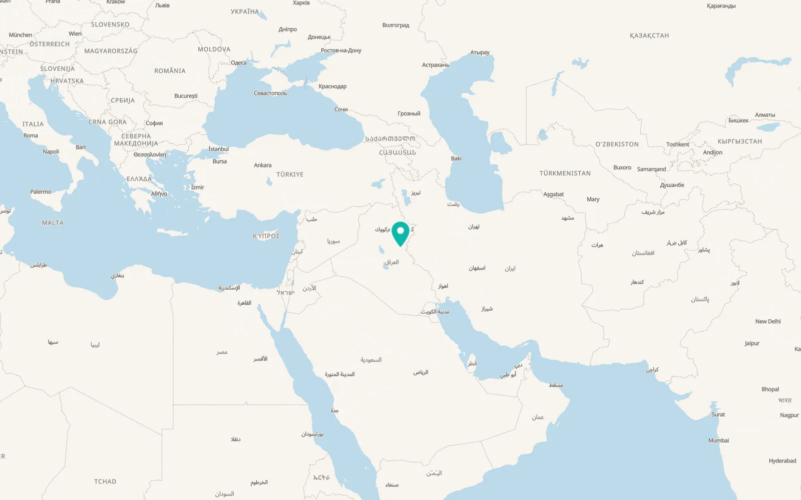 Map of Al Miqdādīyah