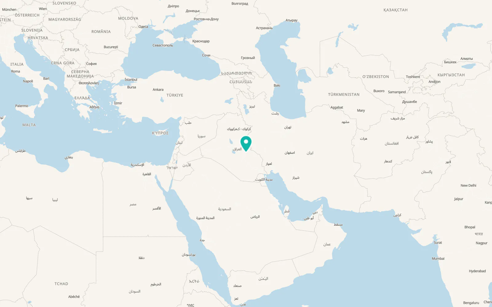 Map of An Nu‘mānīyah
