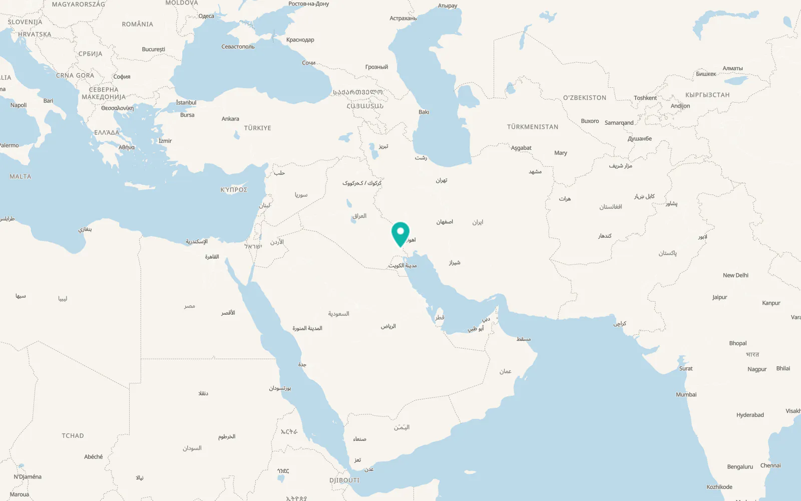Map of Basrah