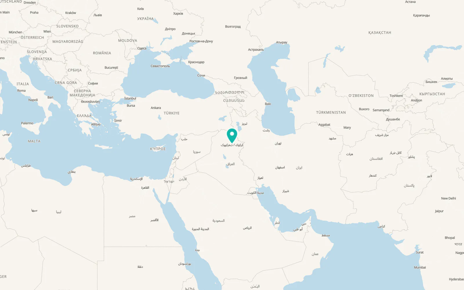 Map of Kirkuk