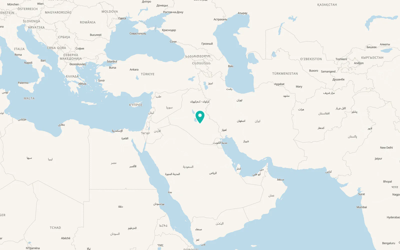 Map of Kufa