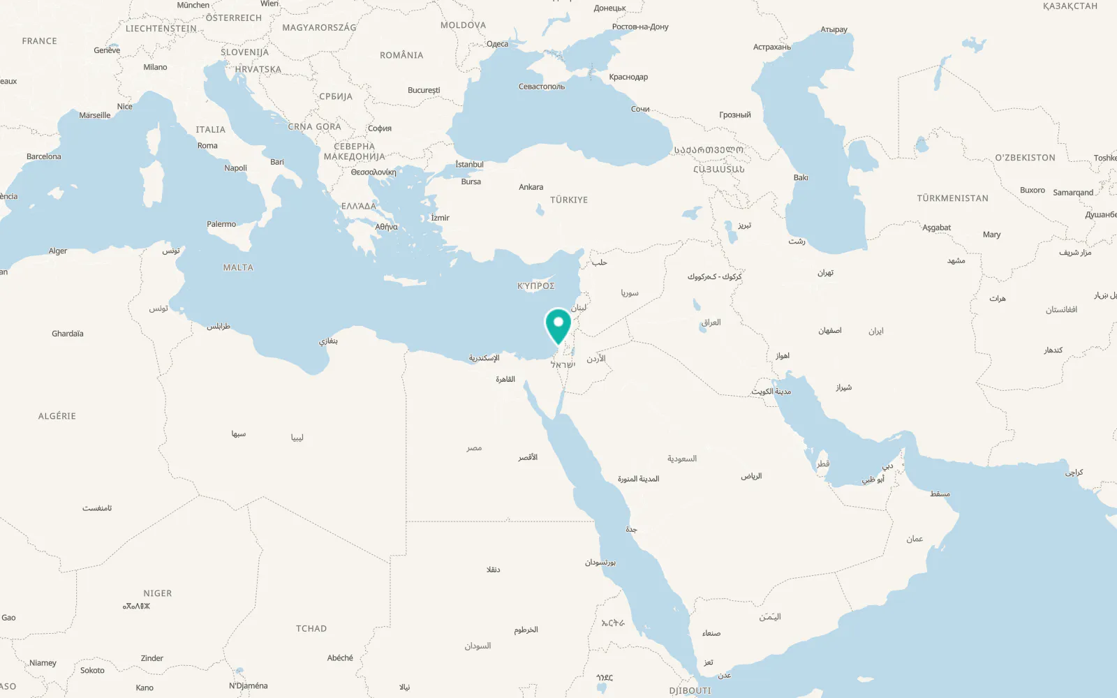 Map of Ashkelon