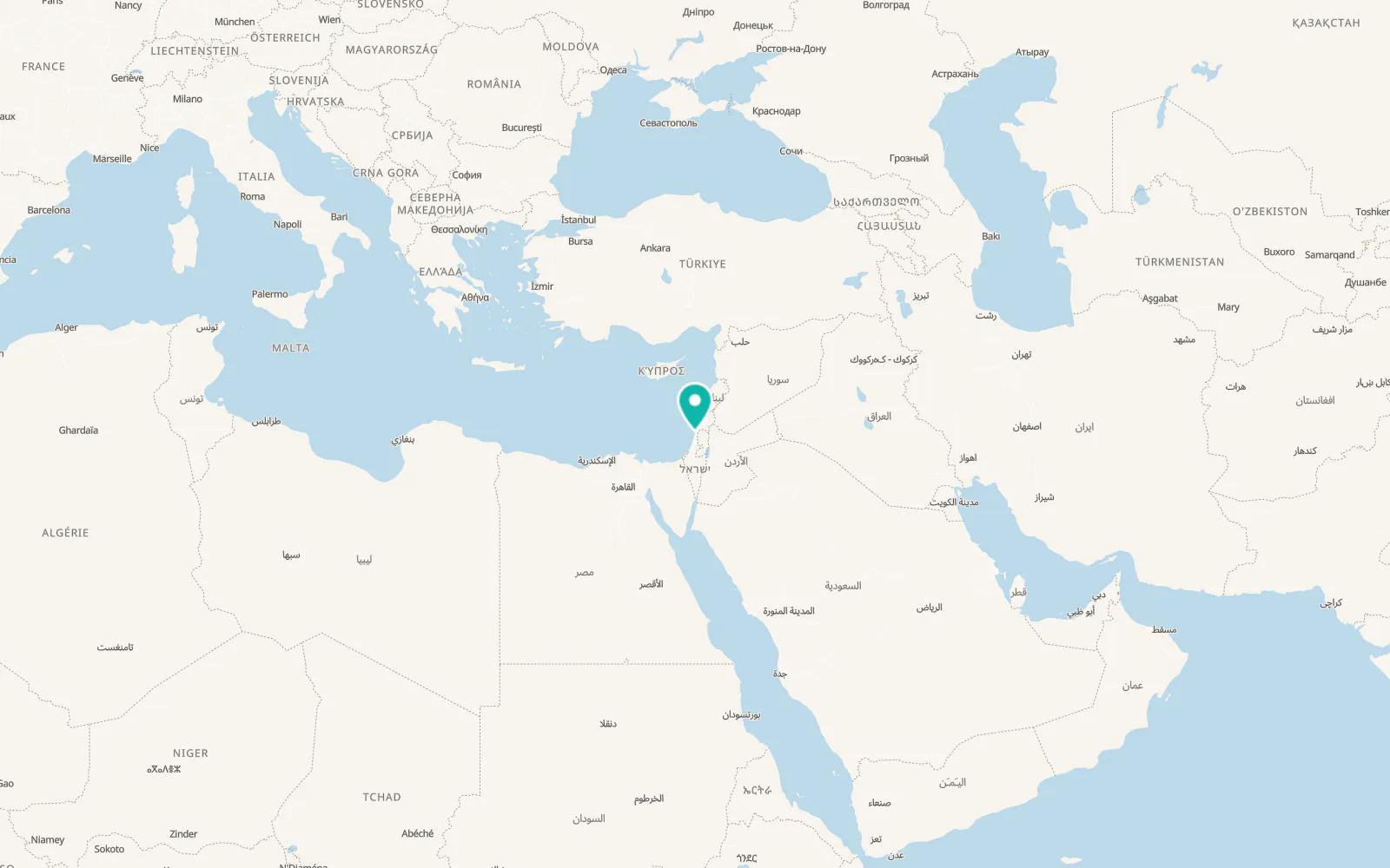 Map of Netanya