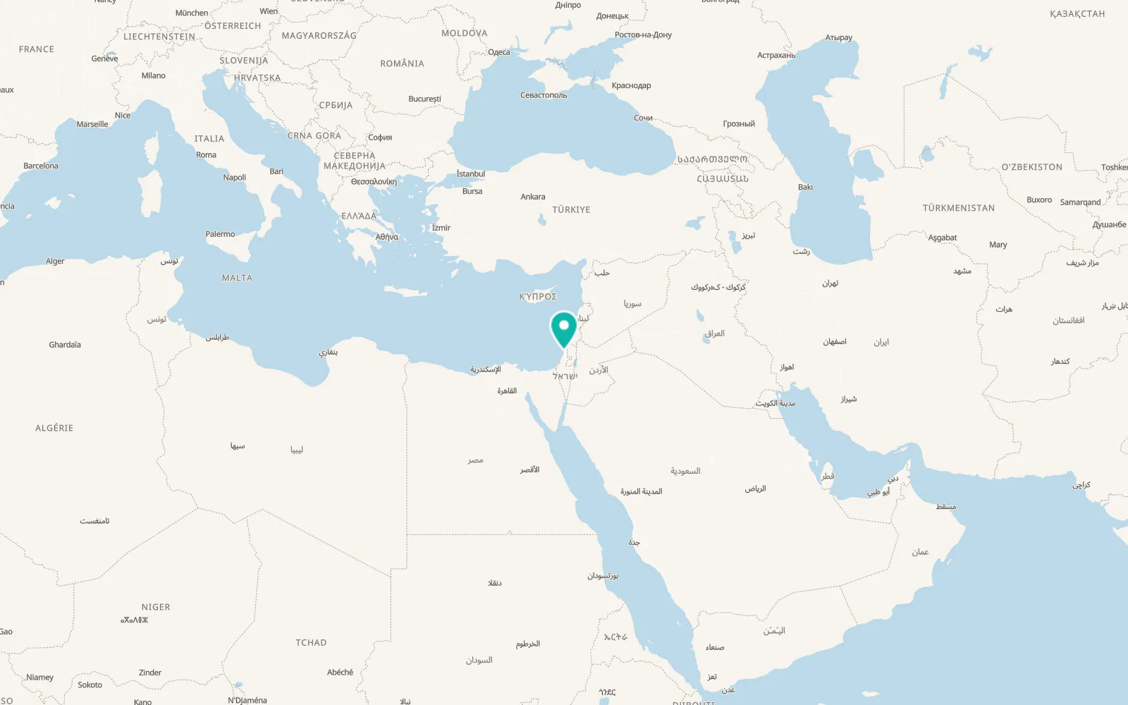 Map of Tel Aviv