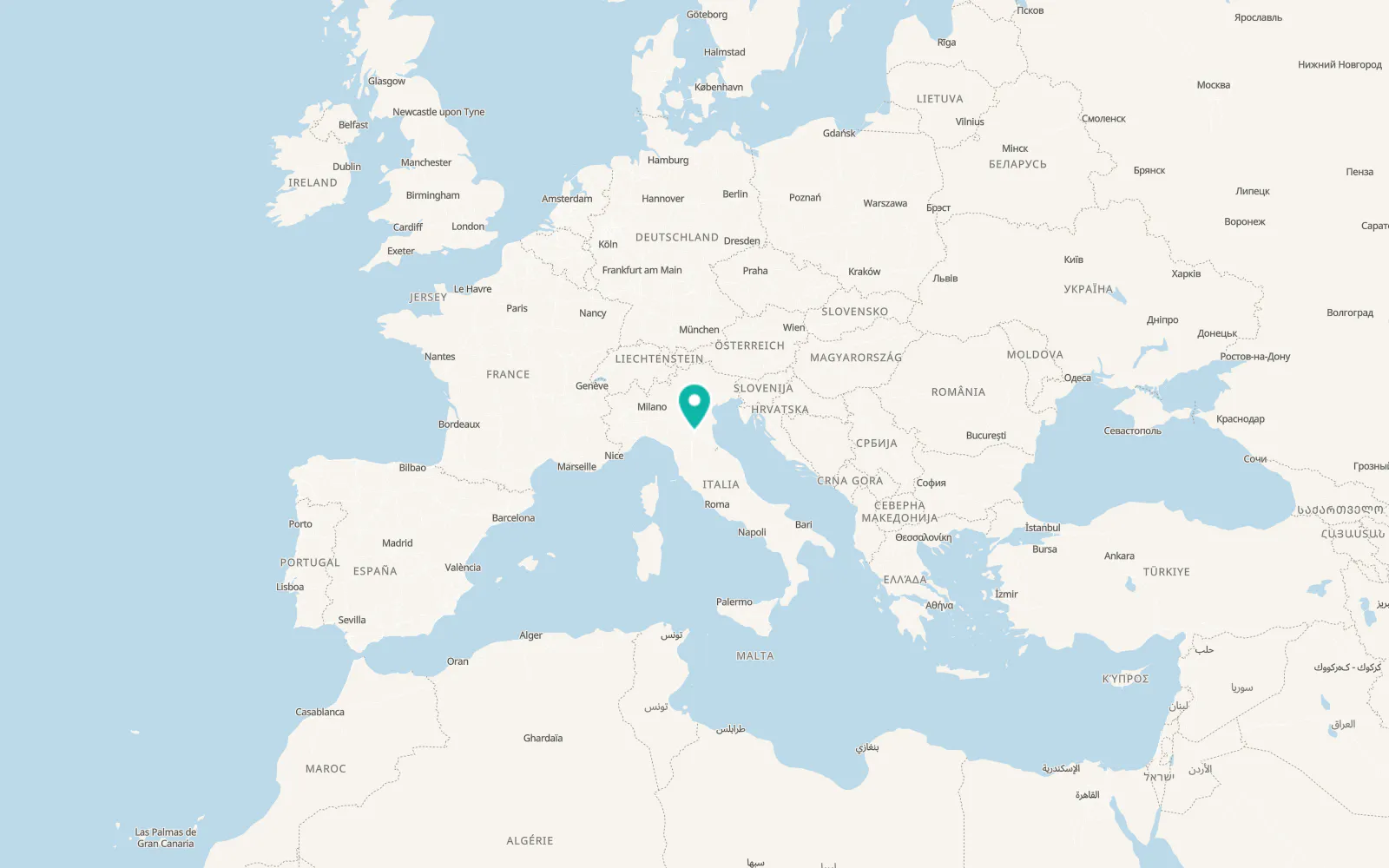 Map of Bologna