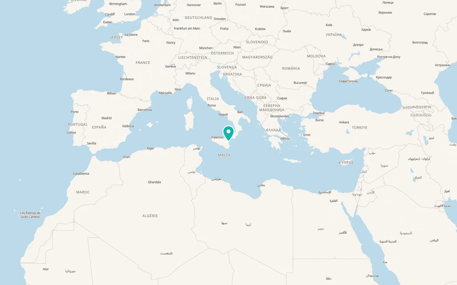 Map of Catania