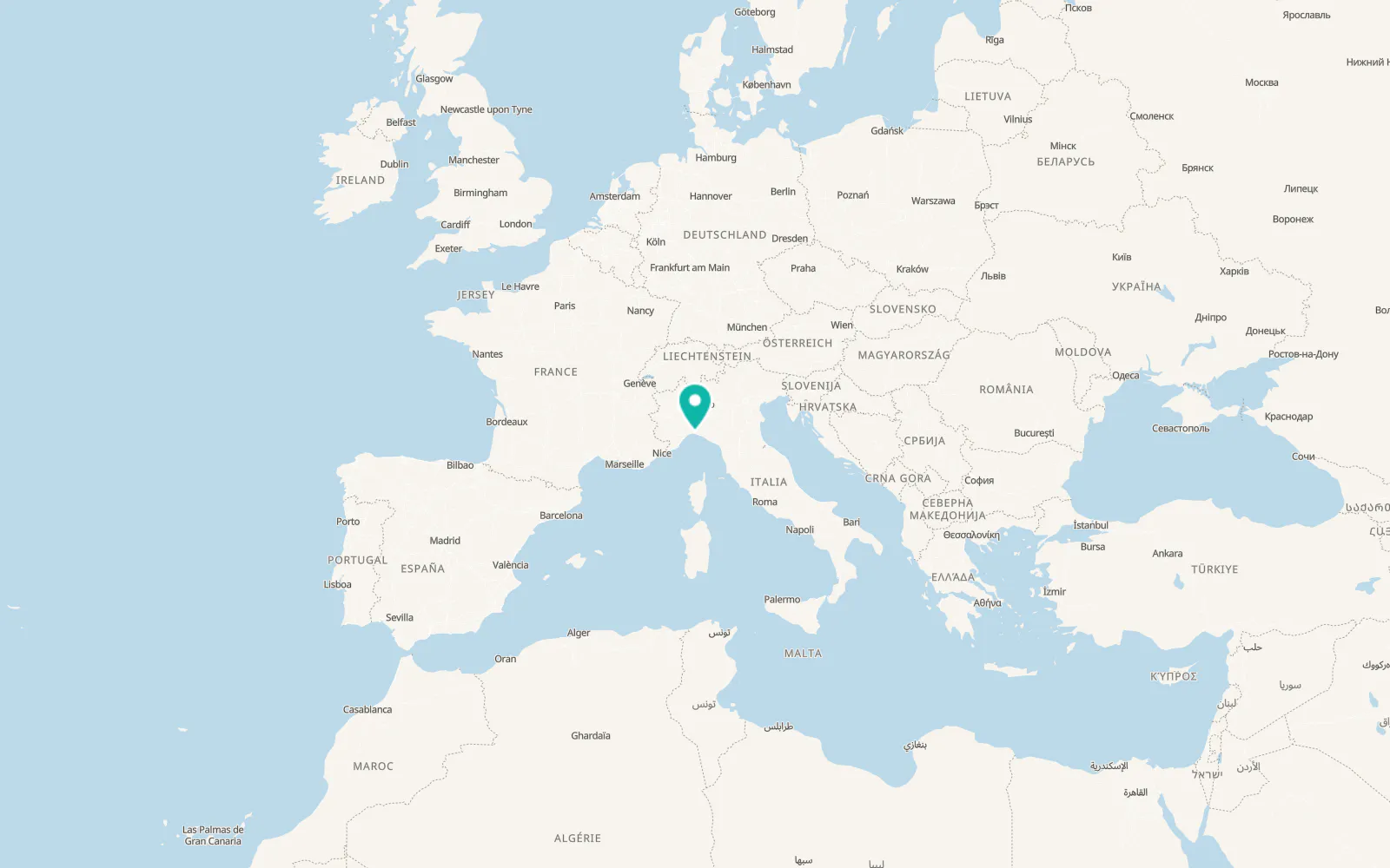 Map of Genoa