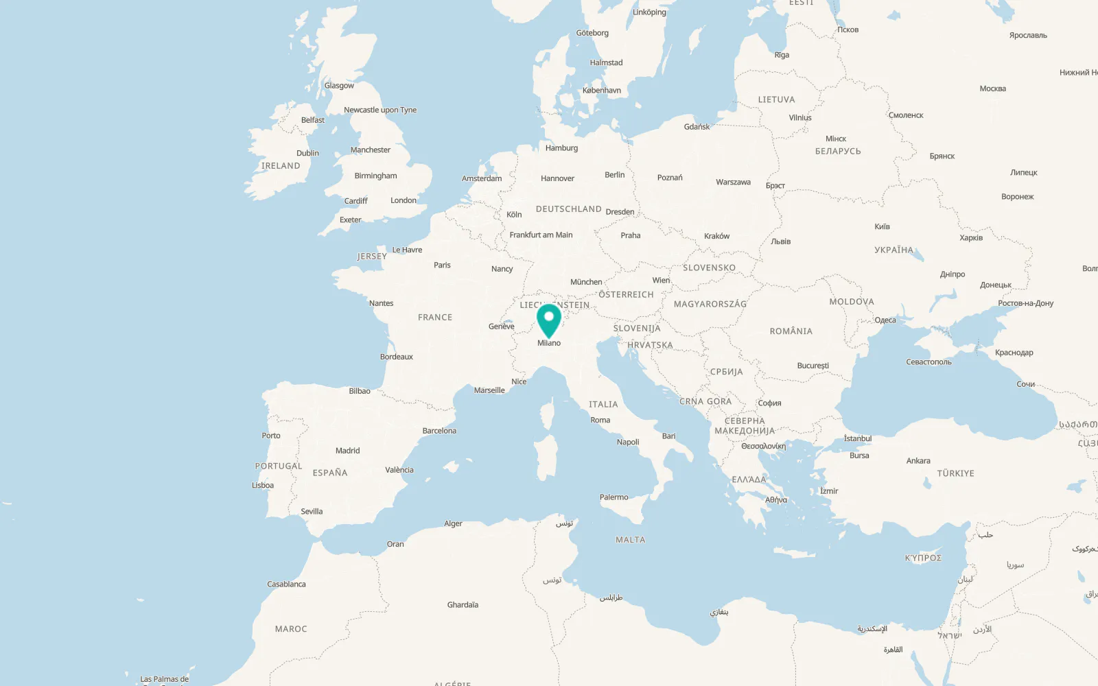 Map of Milan