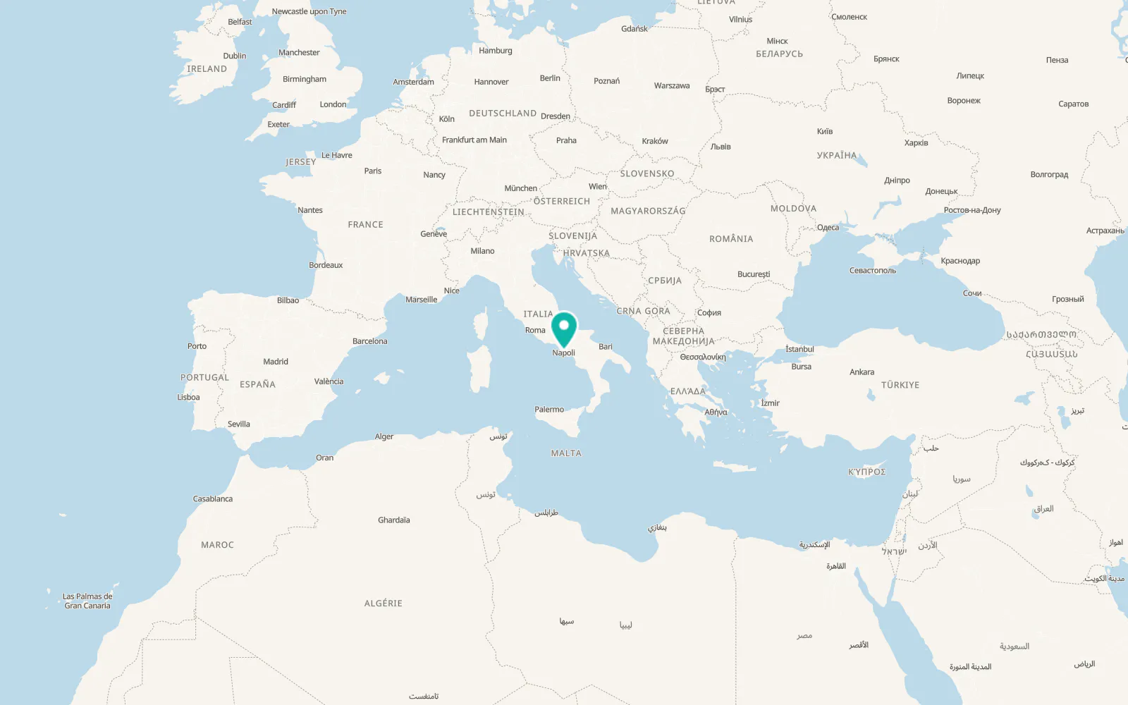 Map of Naples
