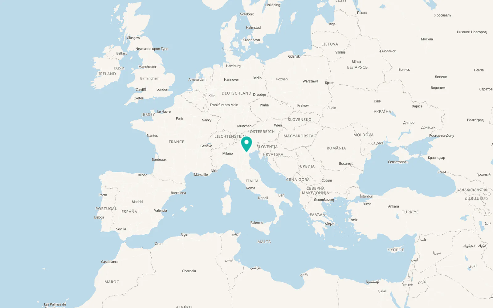 Map of Padua
