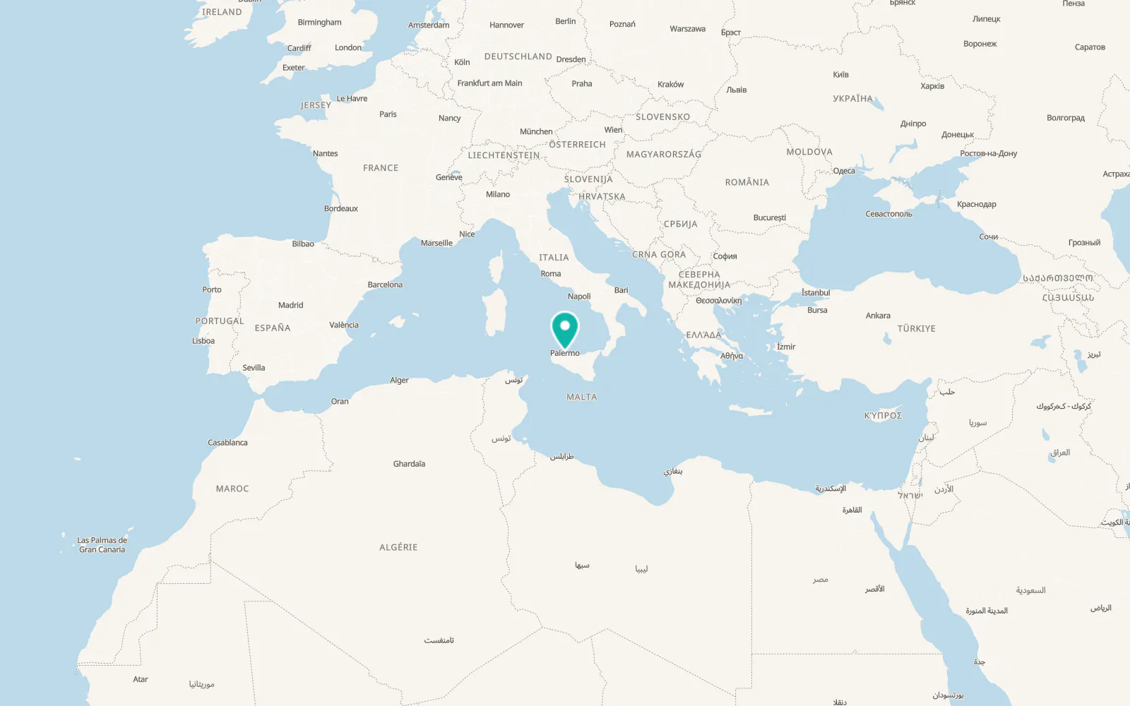 Map of Palermo