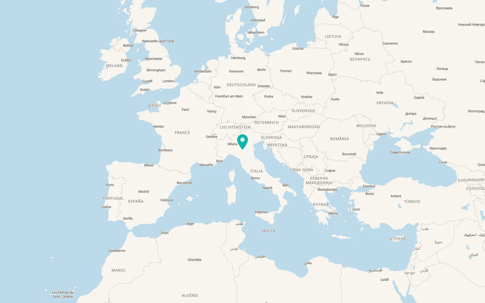 Map of Reggio nell'Emilia