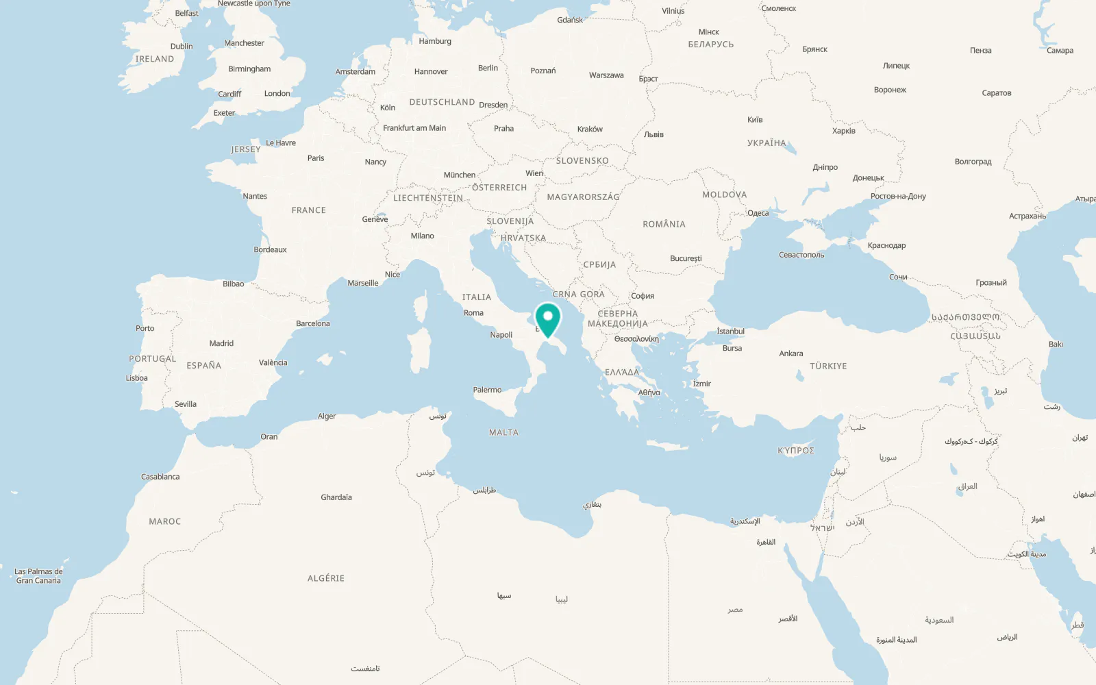 Map of Taranto