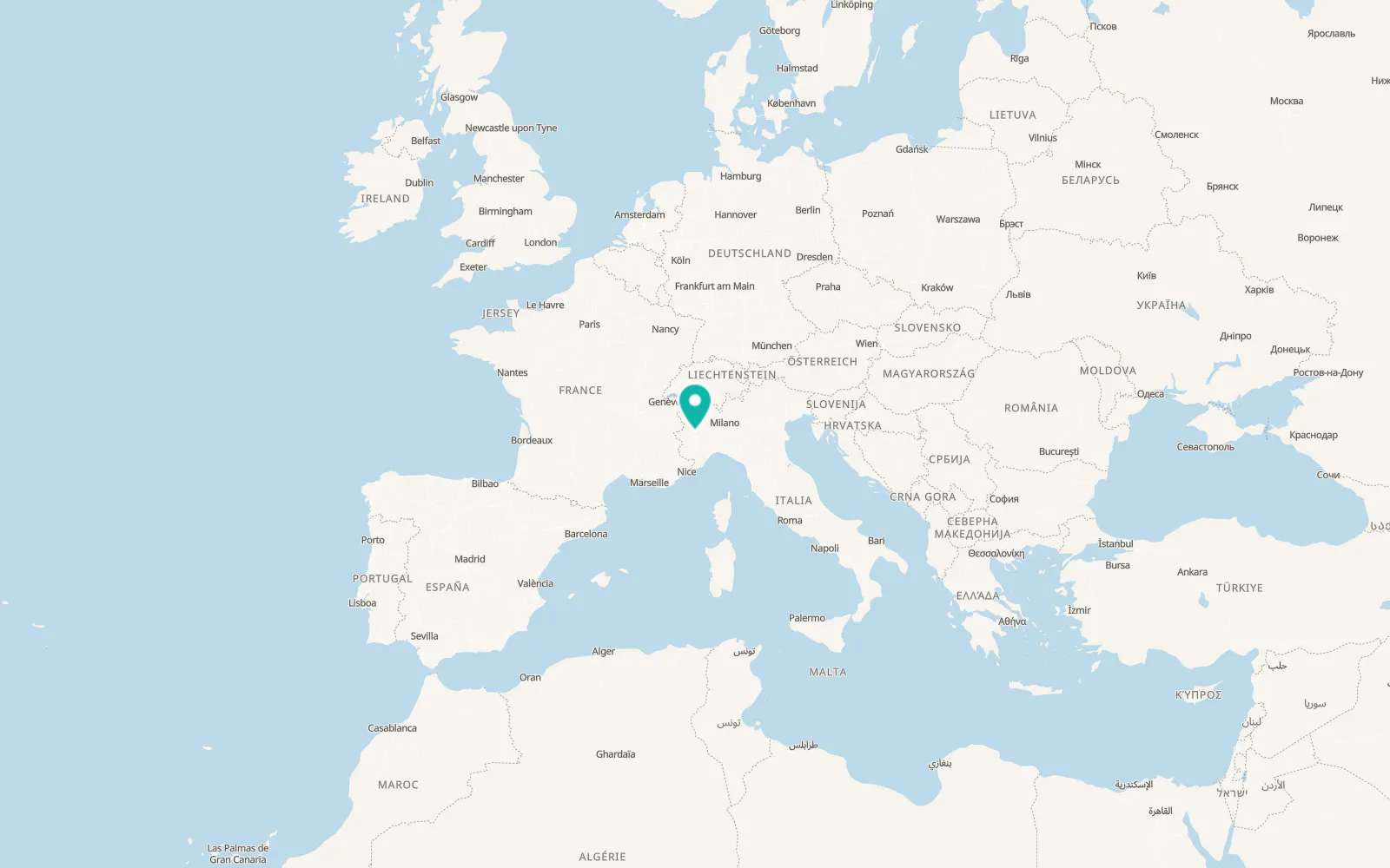 Map of Turin
