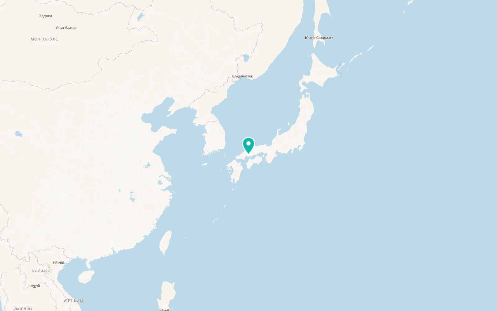 Map of Higashihiroshima