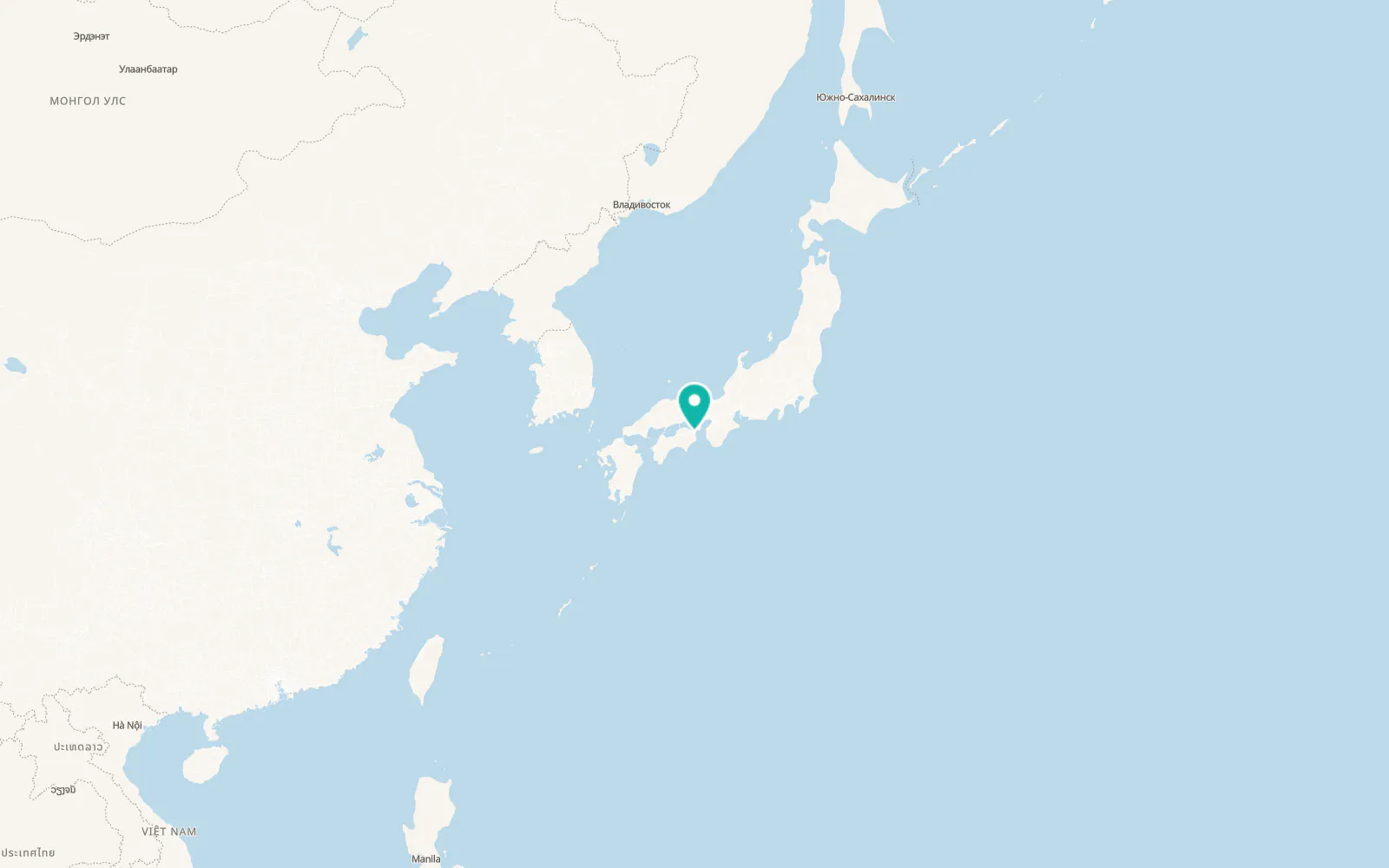Map of Tokushima
