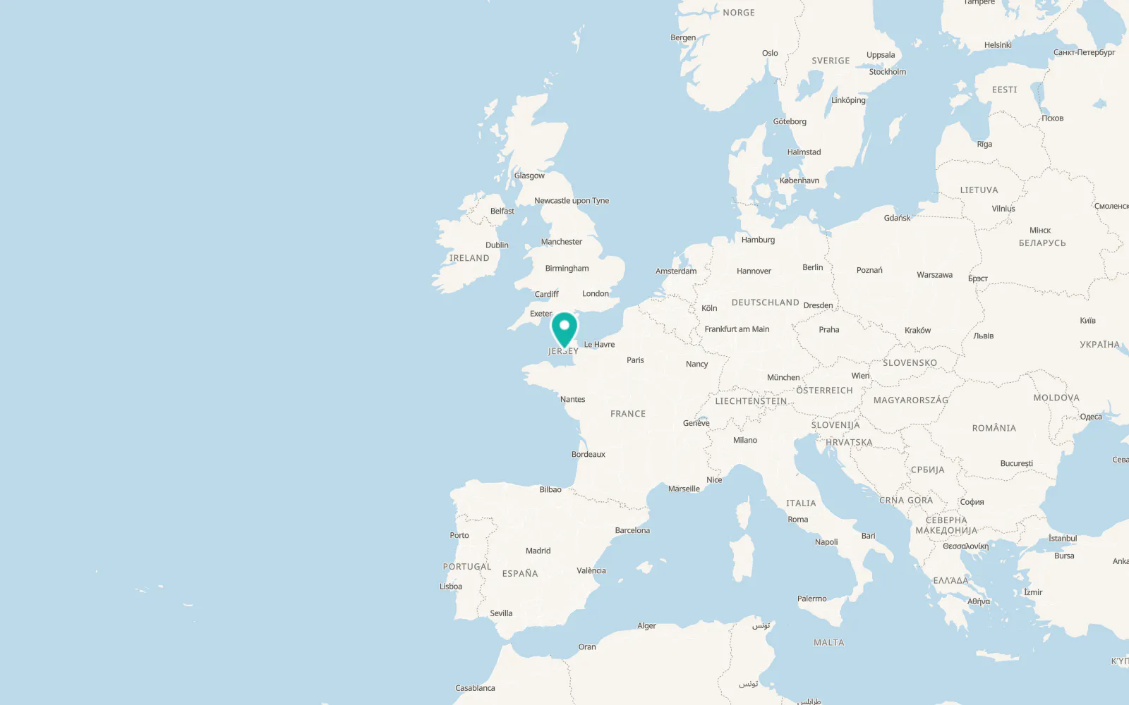 Map of Le Hocq