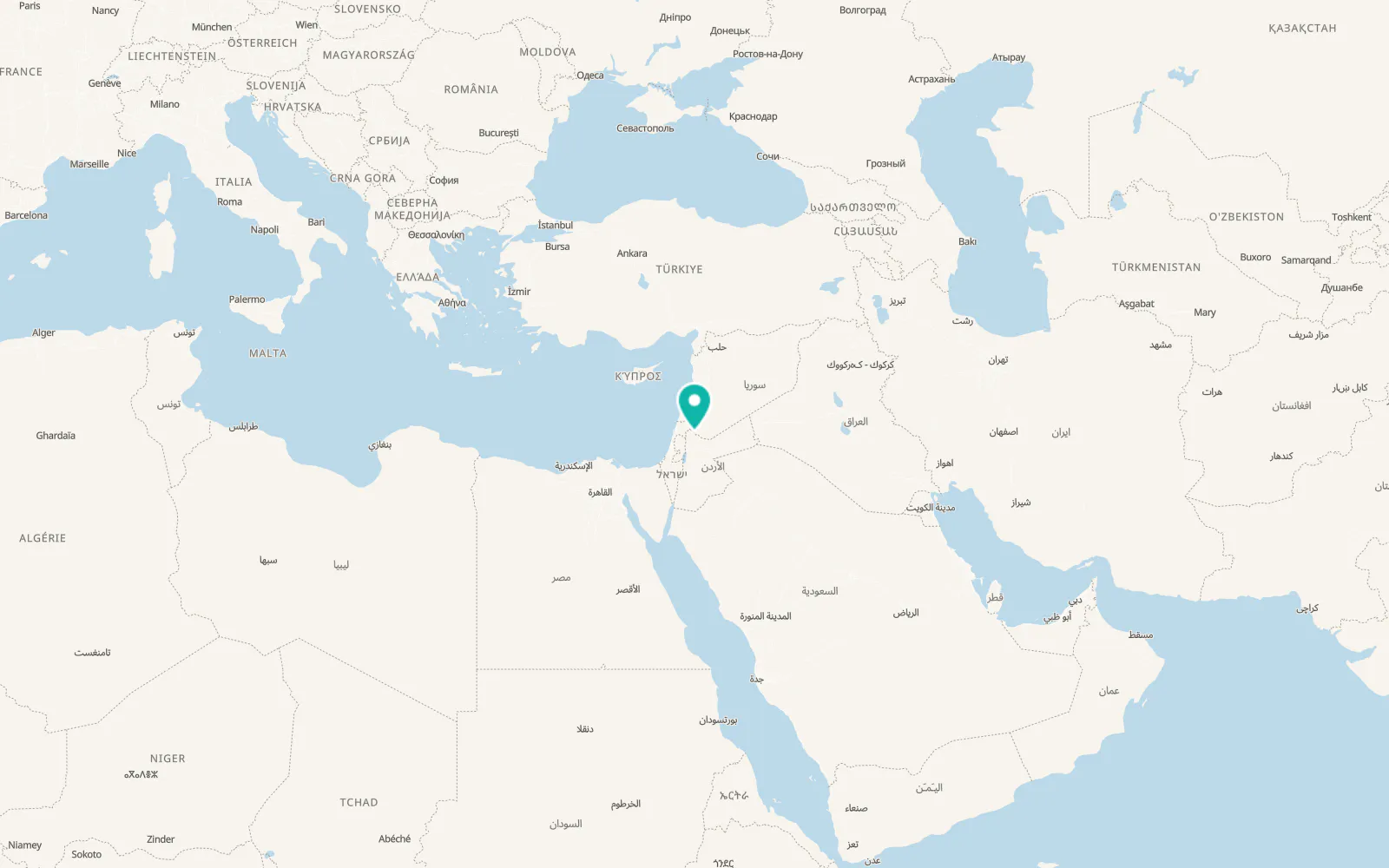 Map of Ar Ramthā