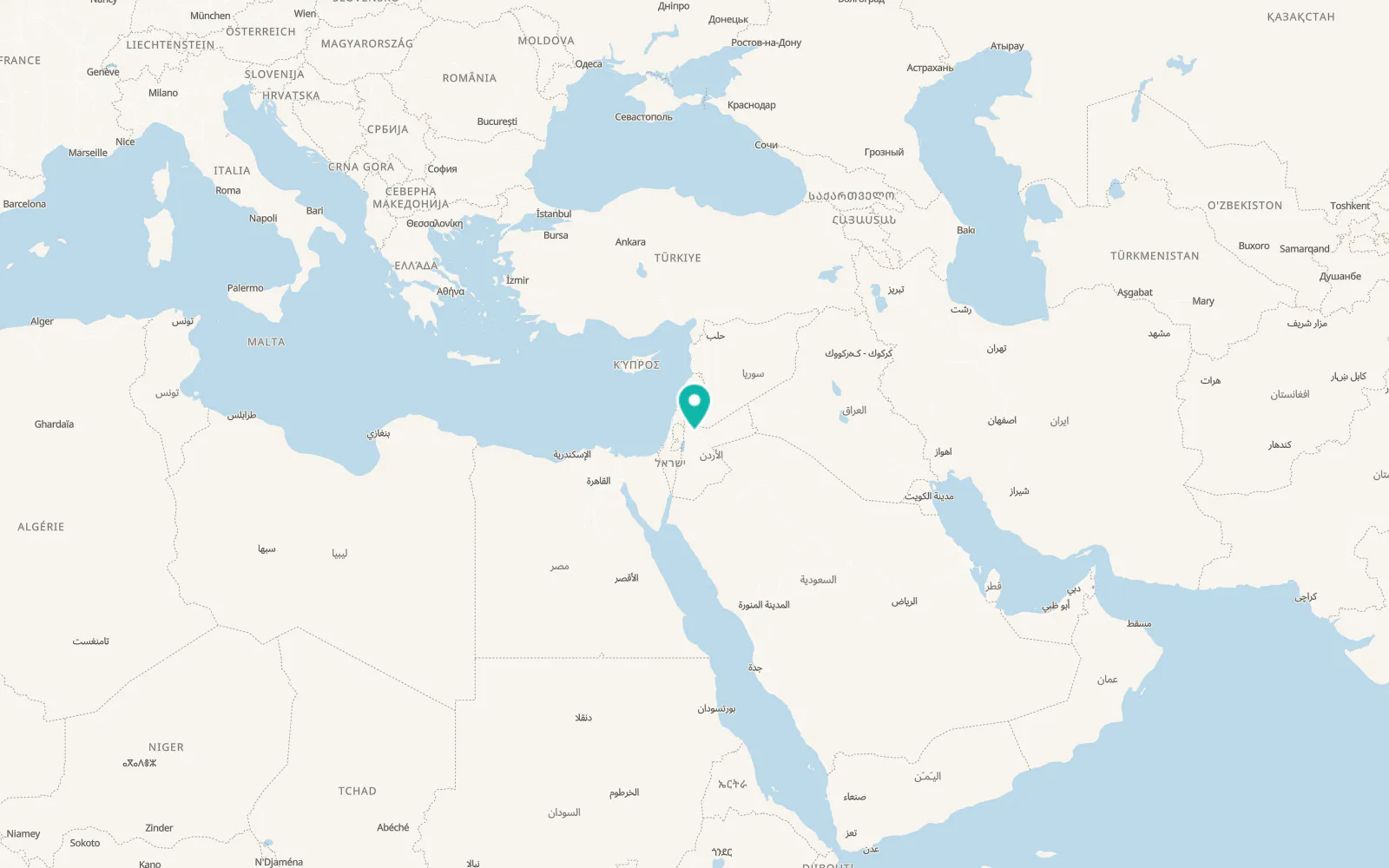 Map of Zarqa