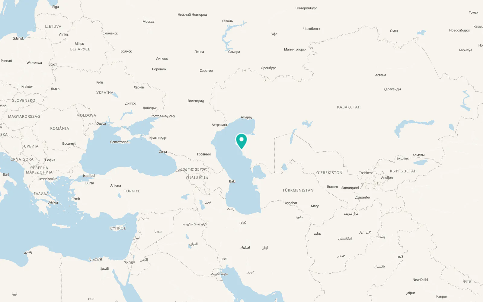 Map of Aktau