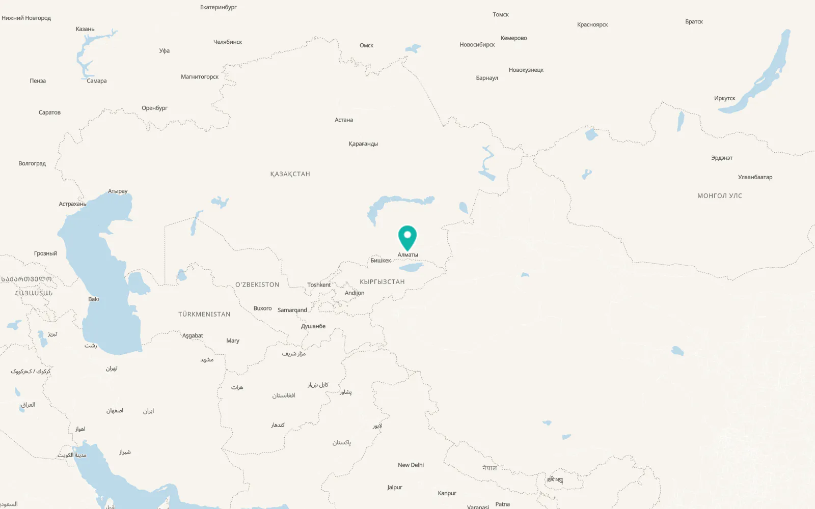 Map of Almaty