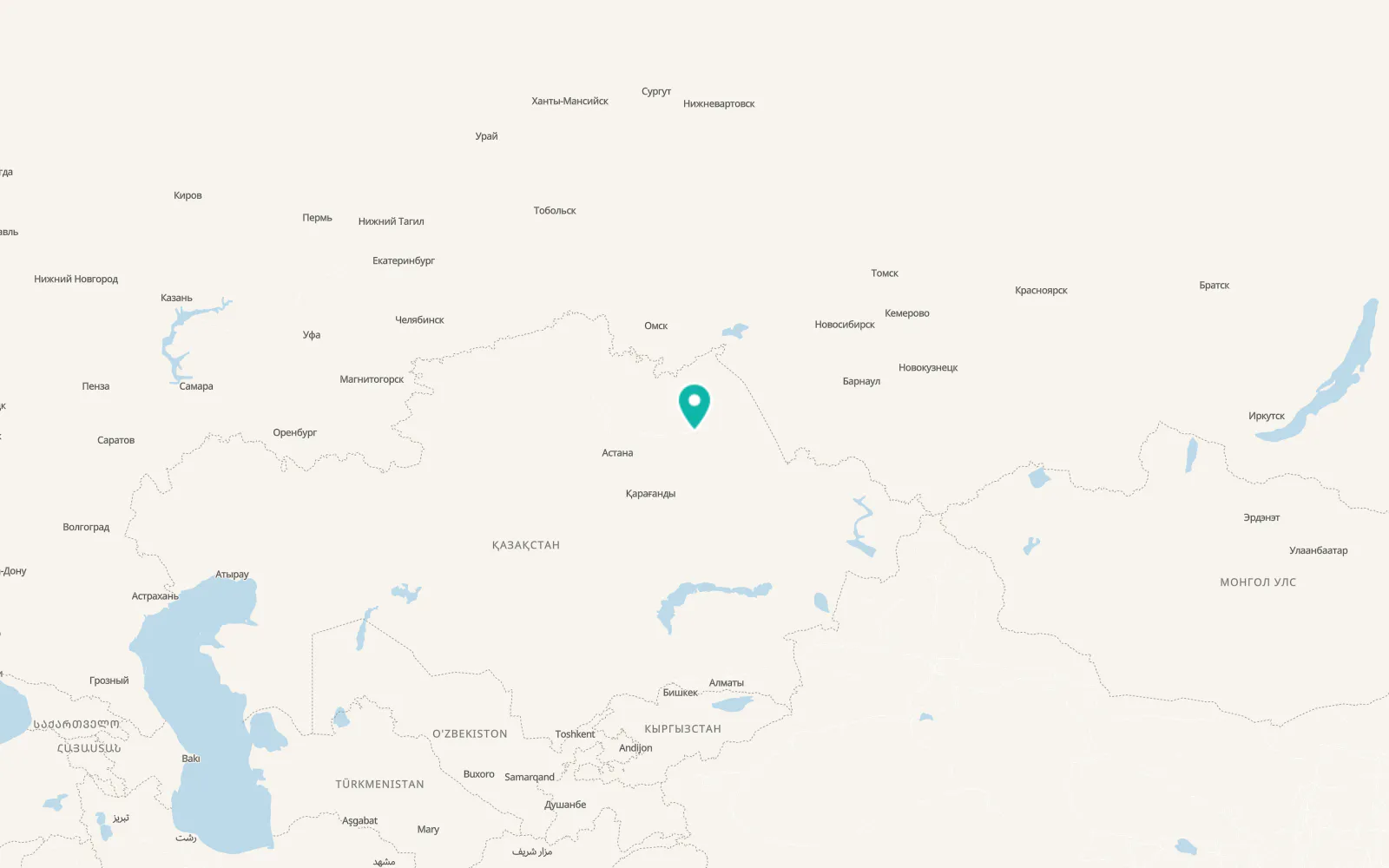 Map of Ekibastuz
