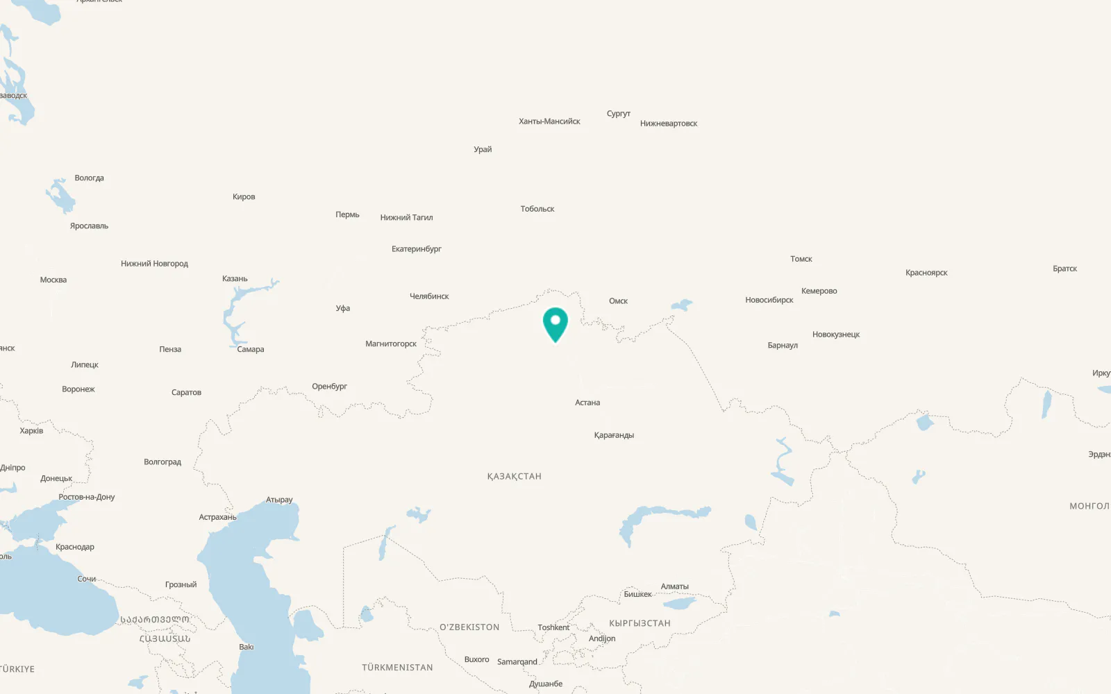 Map of Kokshetau