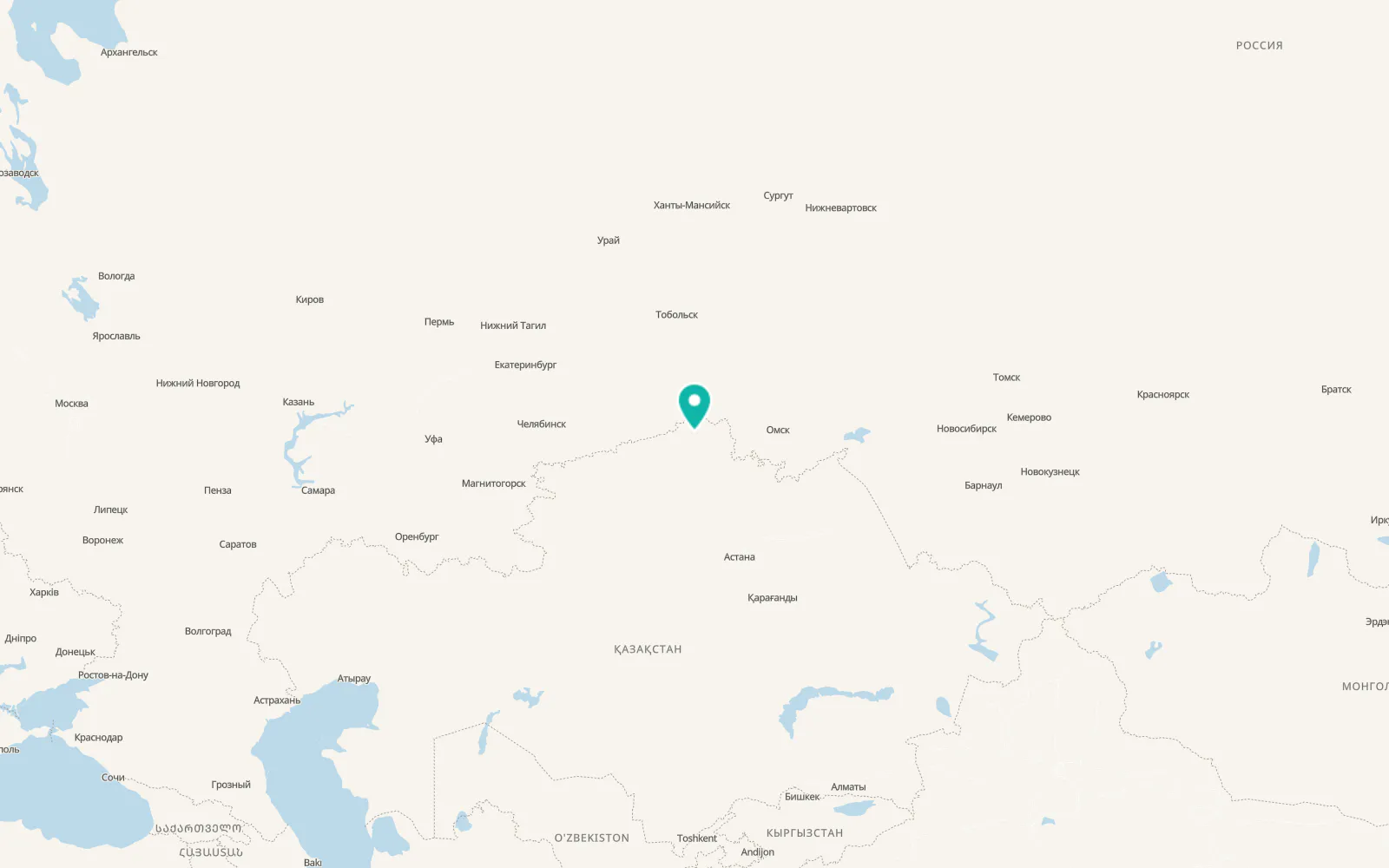Map of Petropavl