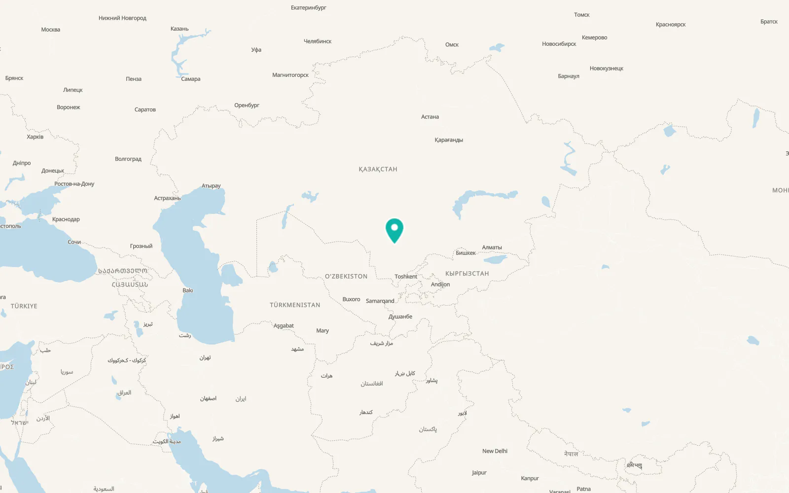 Map of Turkestan