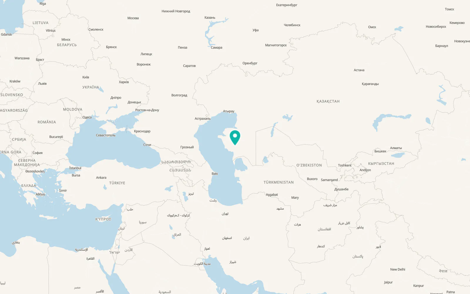 Map of Zhanaozen