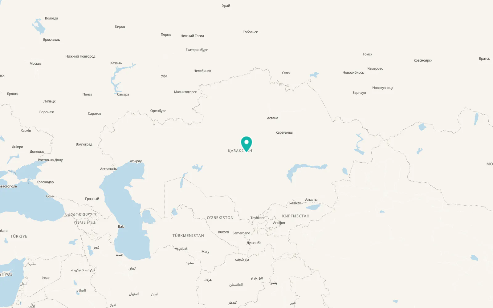Map of Zhezqazghan