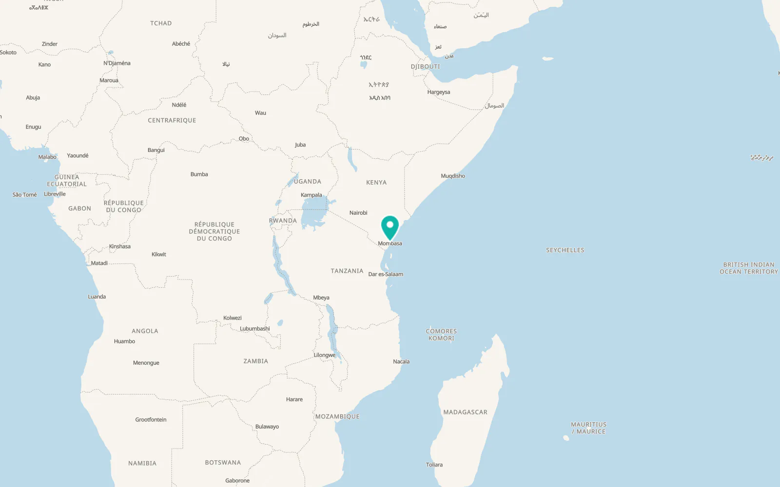 Map of Mombasa