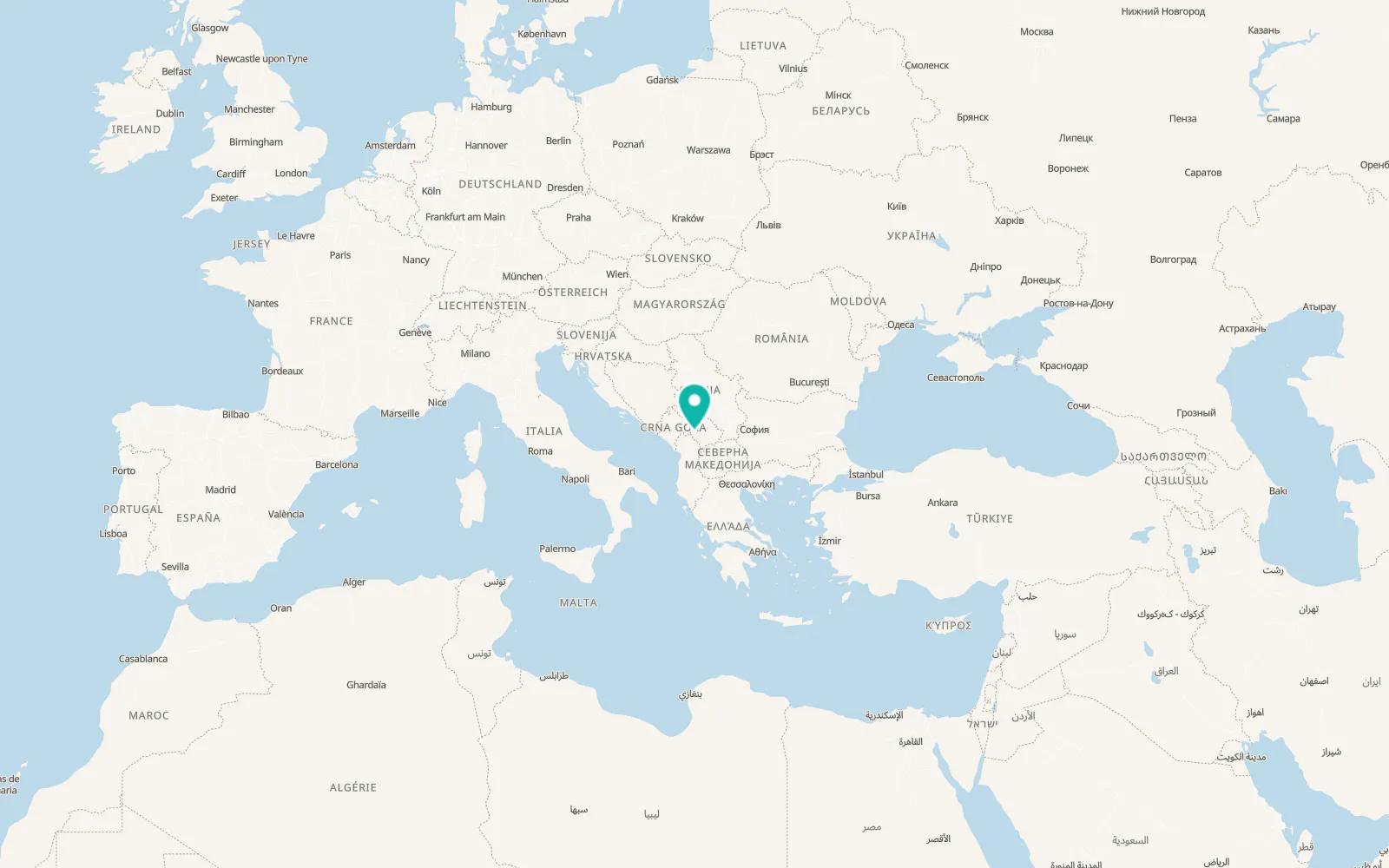 Map of Deçan