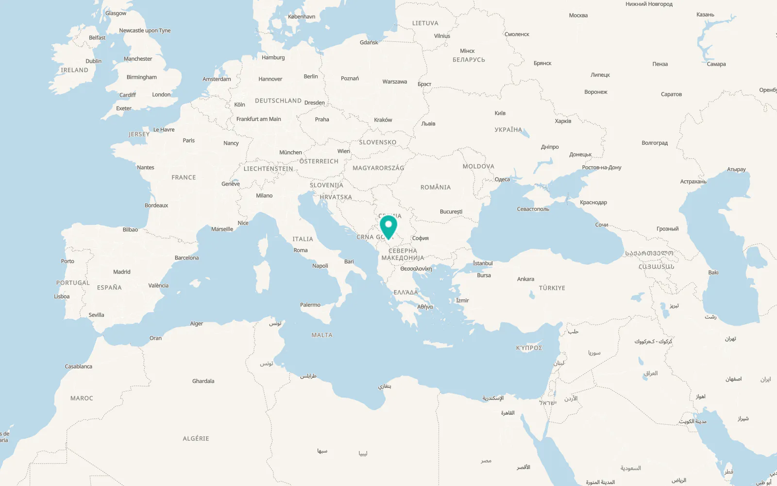Map of Gjakovë