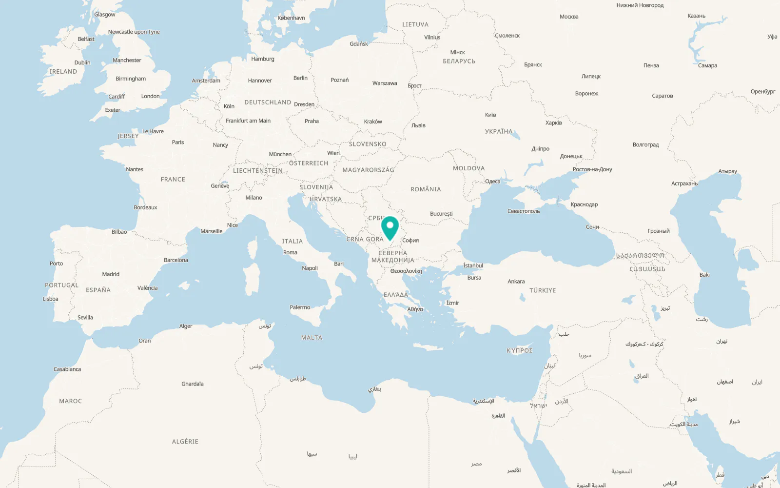 Map of Gjilan