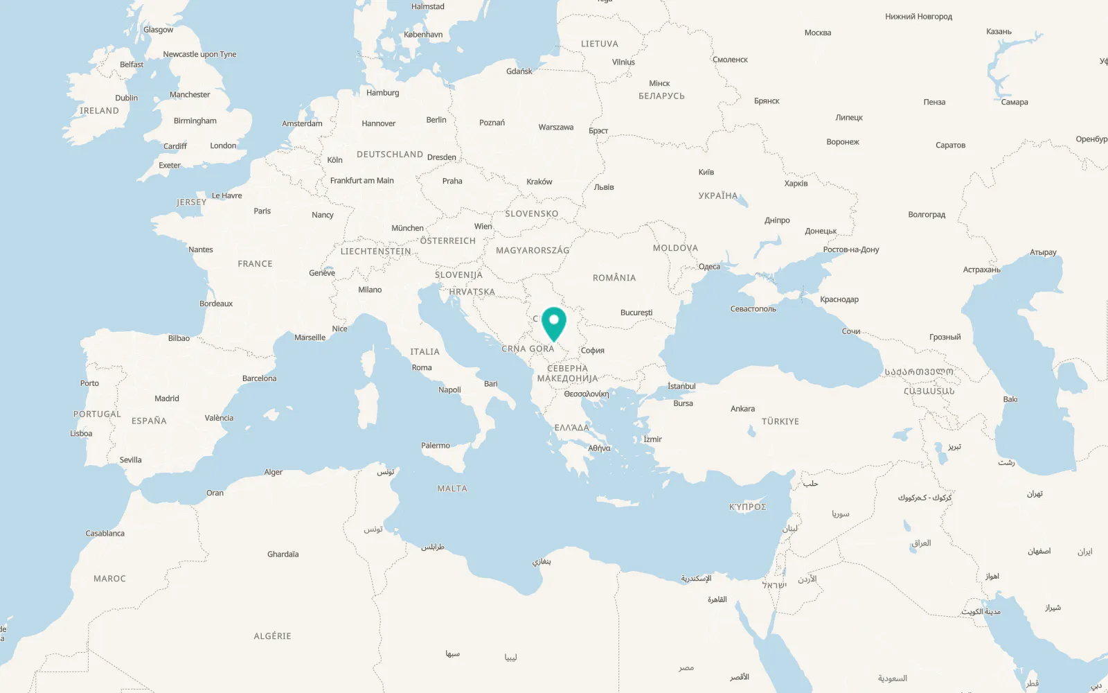 Map of Mitrovicë