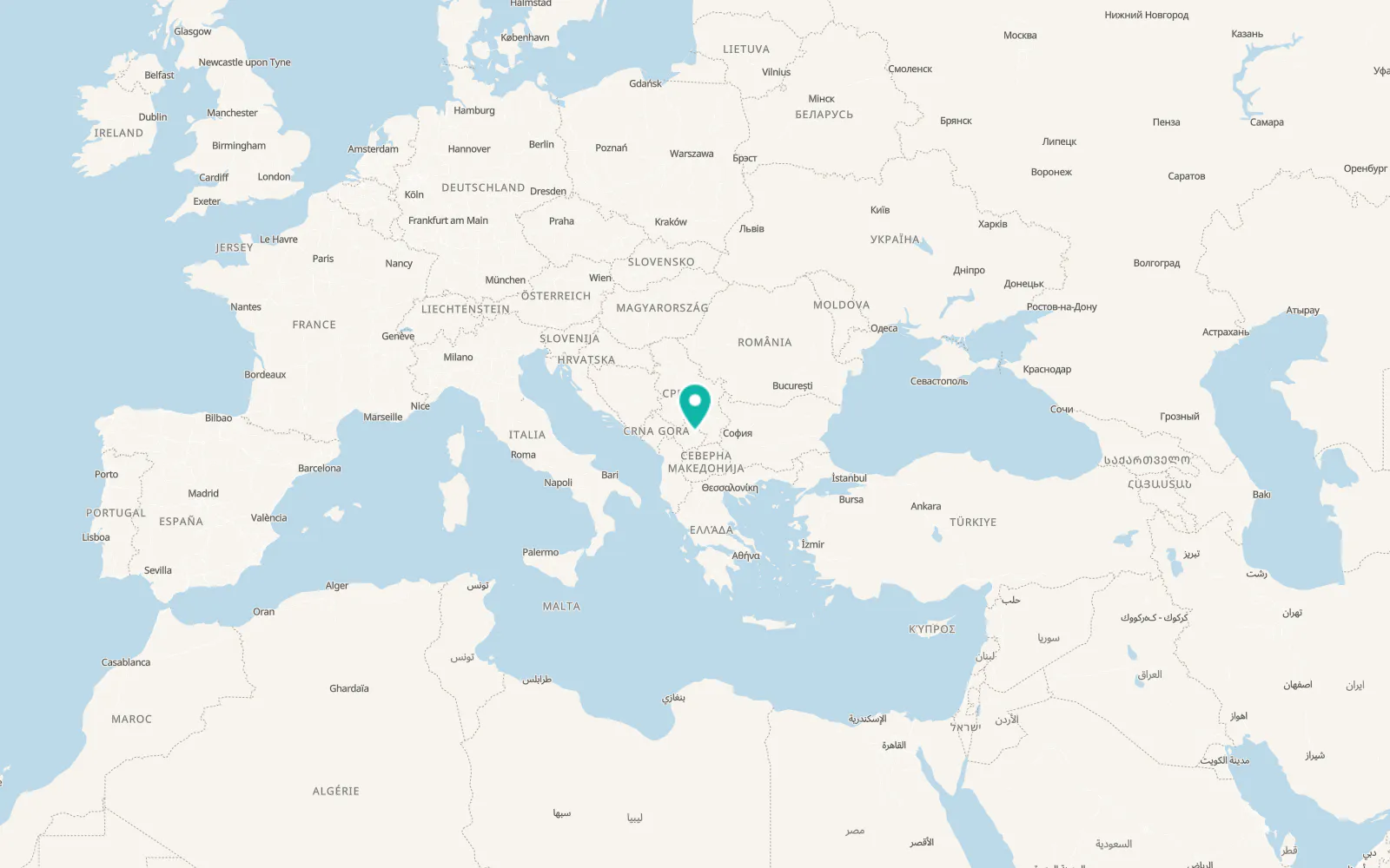 Map of Pristina
