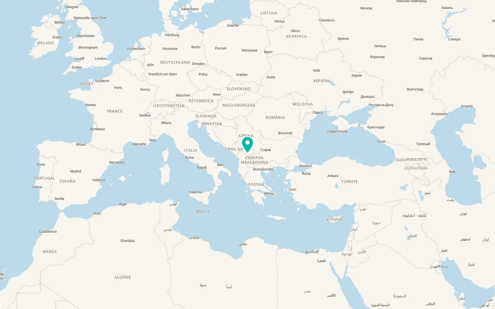 Map of Prizren