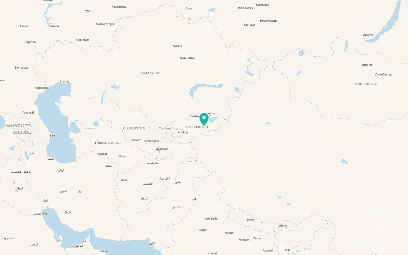 Map of Naryn