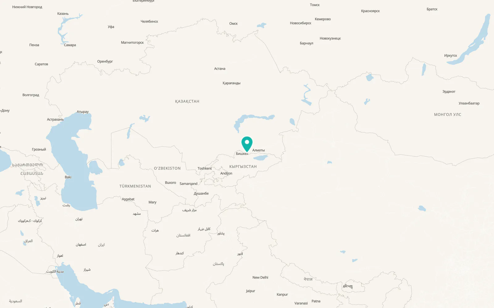 Map of Tokmok