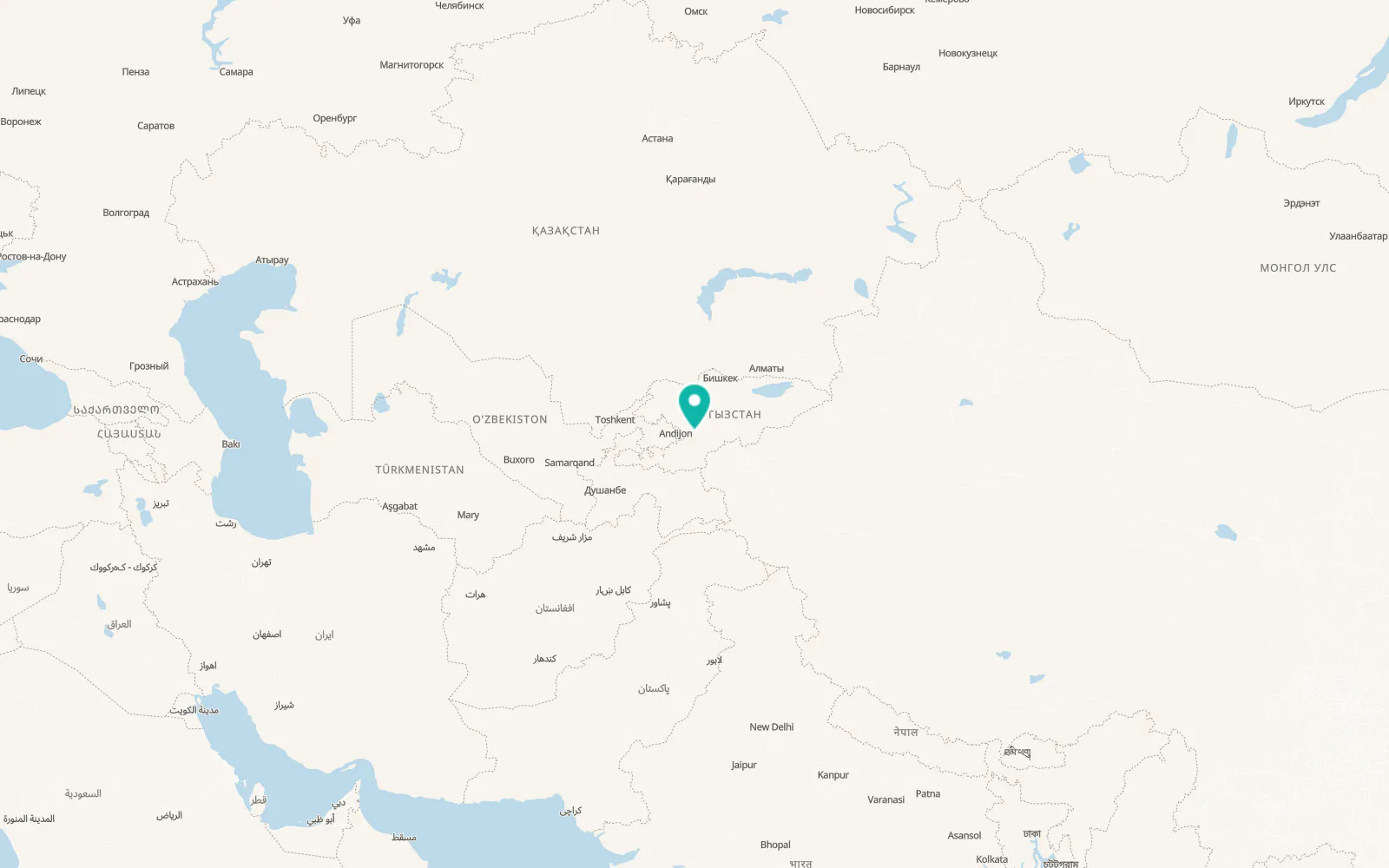 Map of Uzgen
