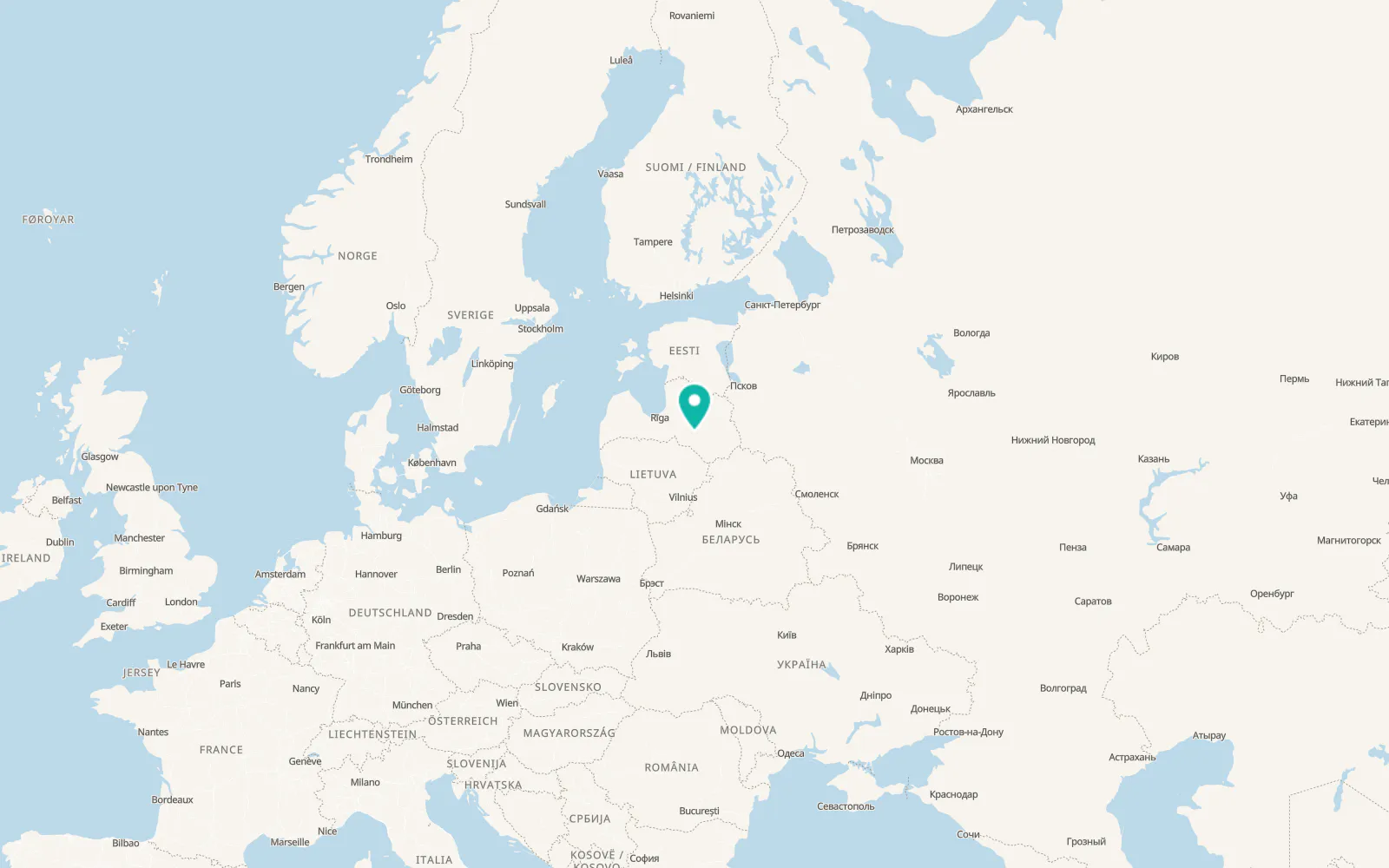 Map of Jēkabpils