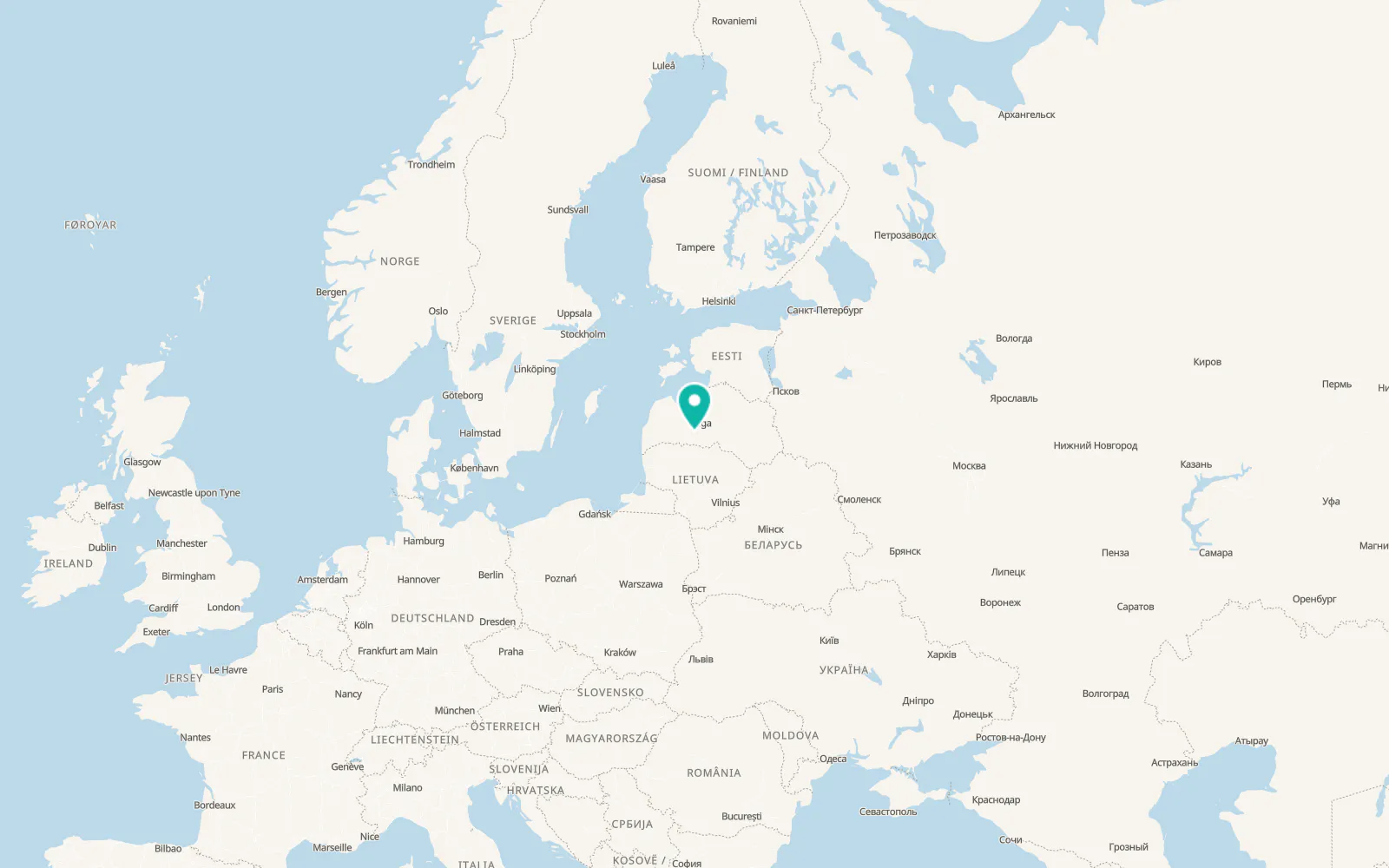 Map of Jelgava