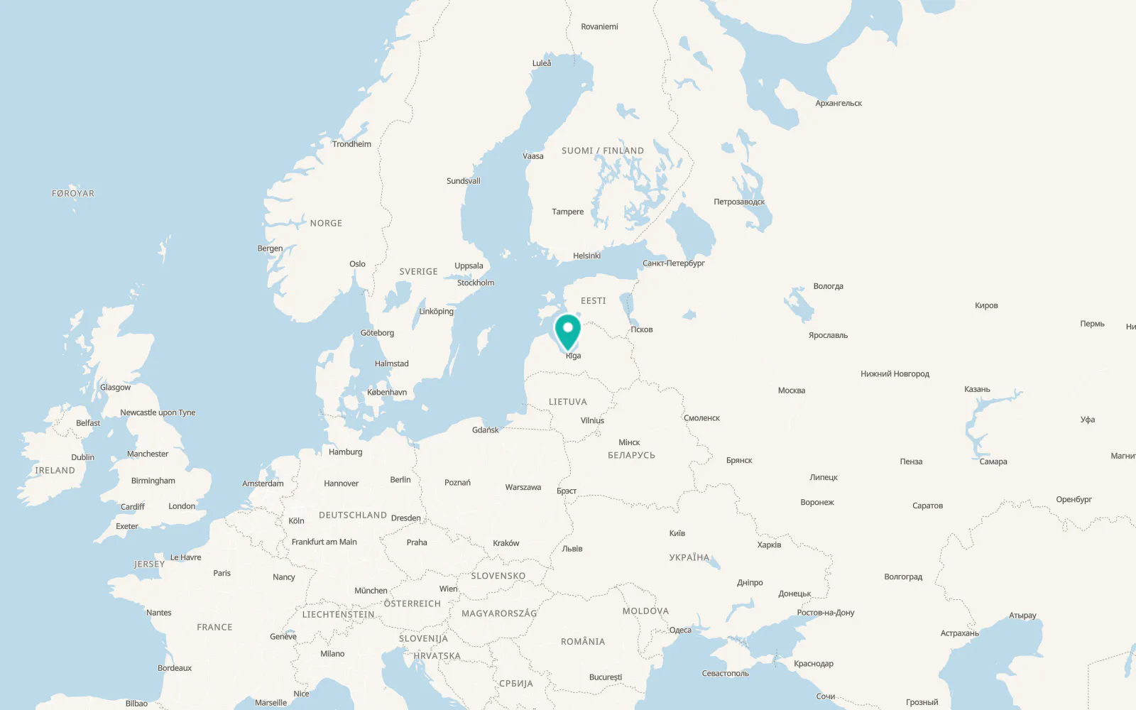 Map of Jūrmala