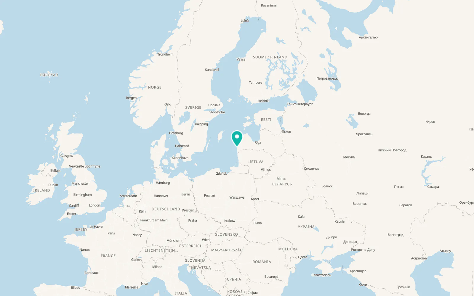 Map of Liepāja