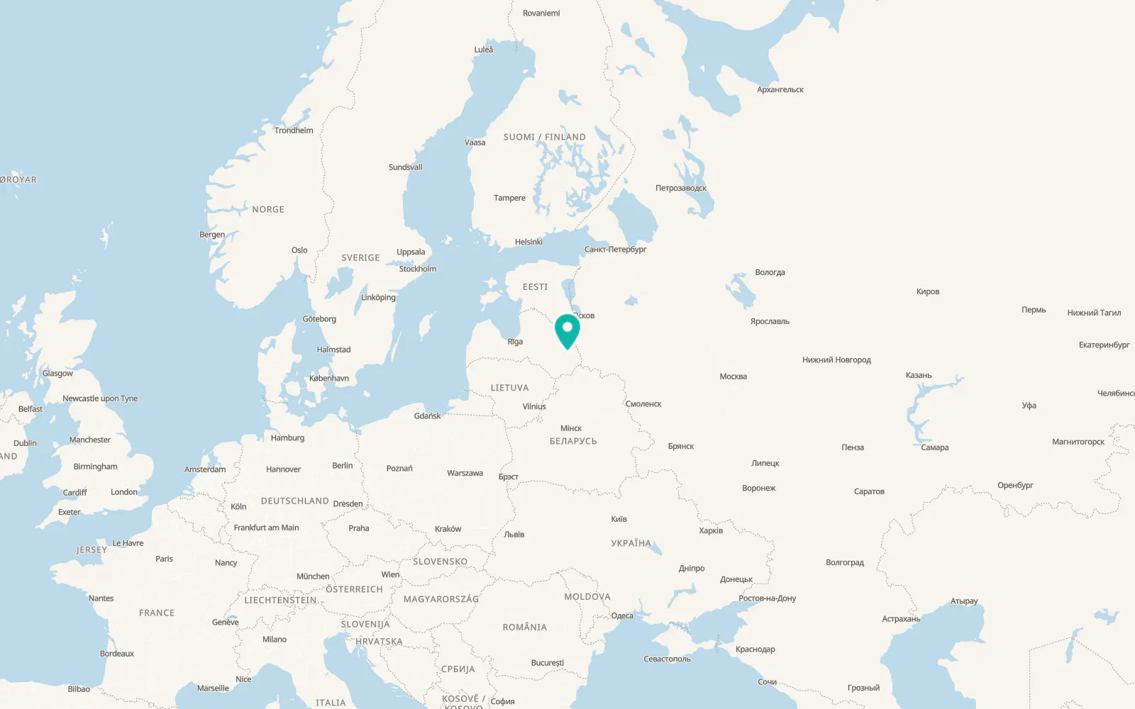 Map of Rēzekne