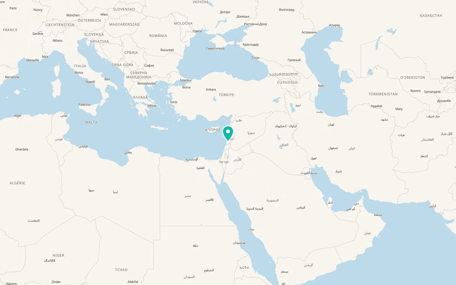 Map of Nabatîyé et Tahta