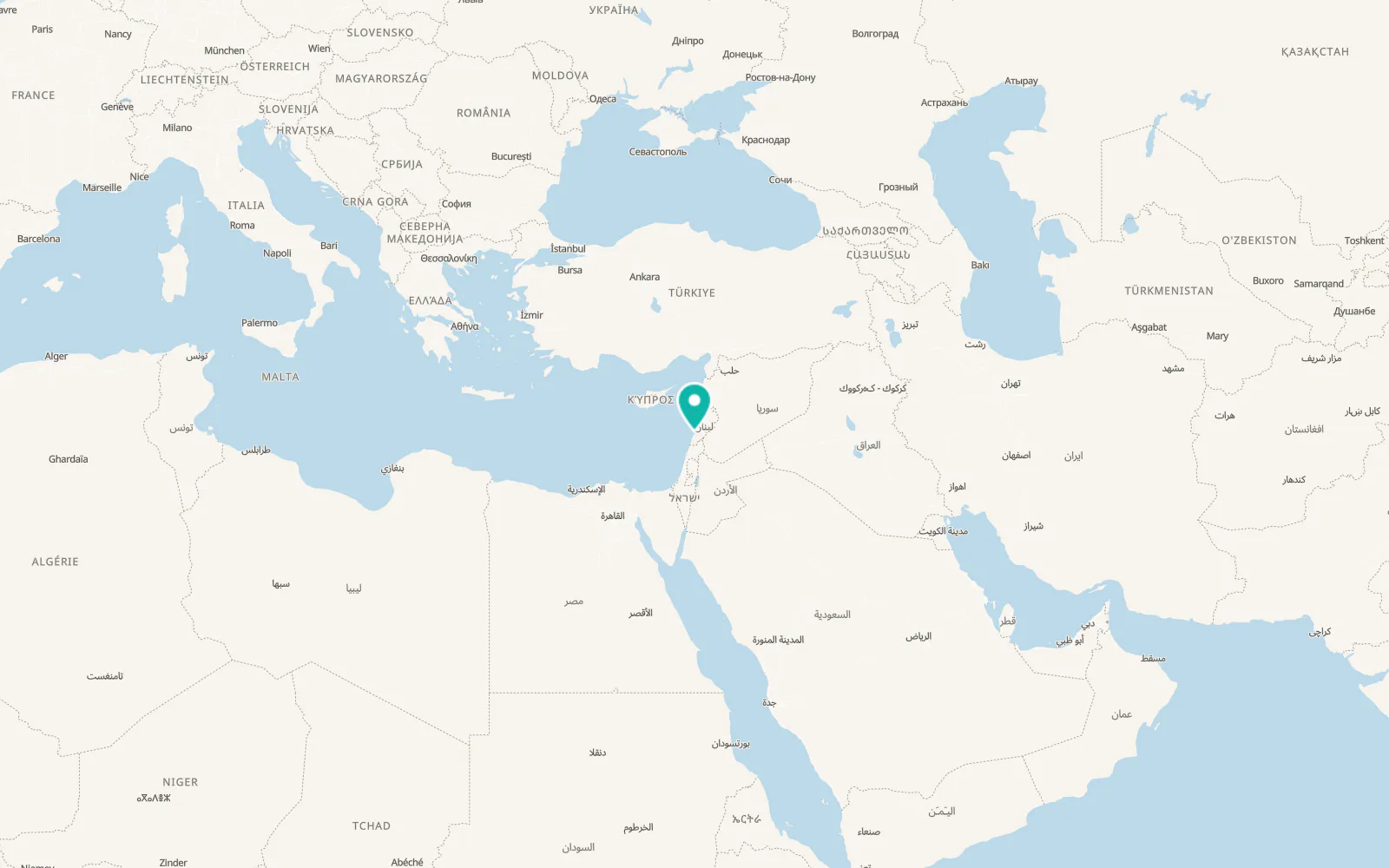 Map of Sidon